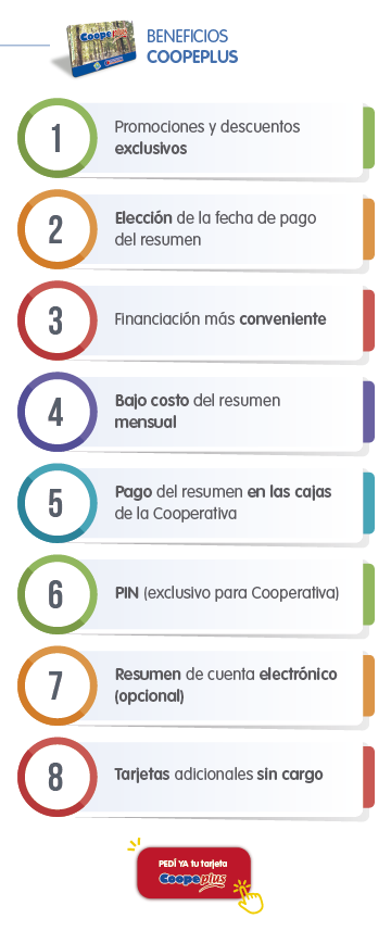 Pedi tu tarjeta Coopeplus