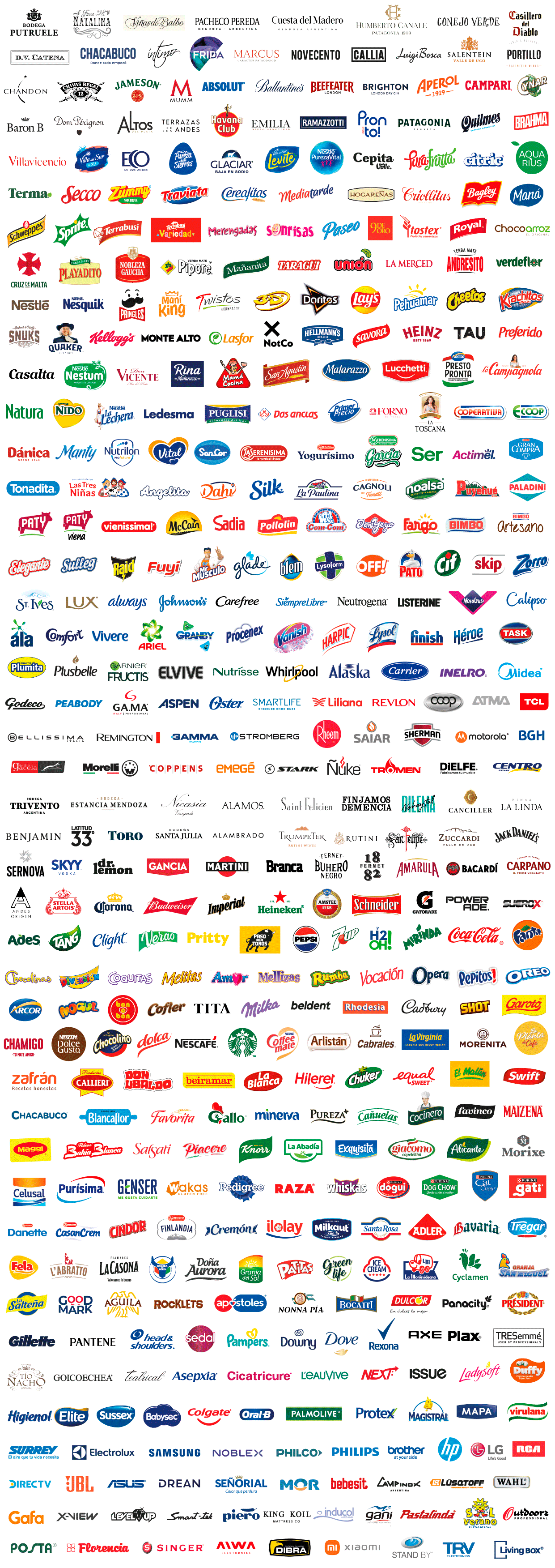 Logos de las marcas auspiciantes