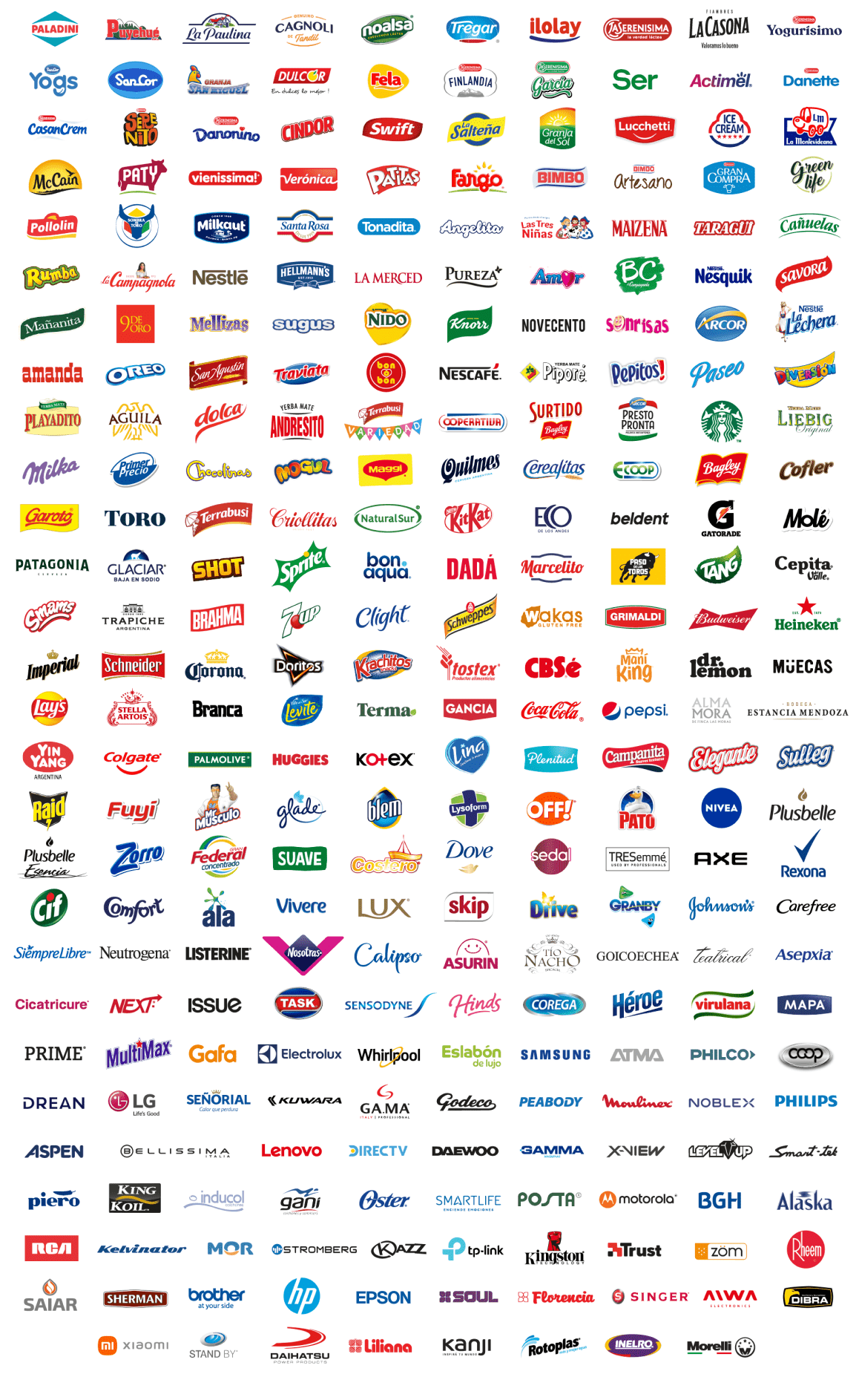 Logos de las marcas auspiciantes