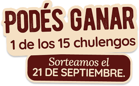 Podés ganar 1 de los 15 chulengos. Sorteamos el 21 de septiembre.